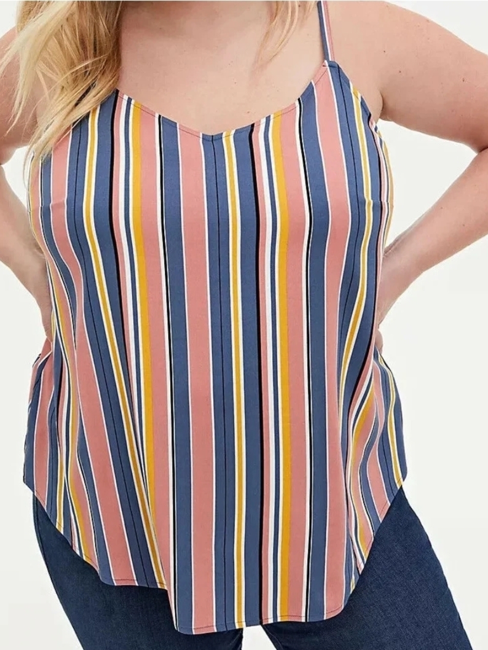 Torrid Striped Flowy Cami Tanka Top